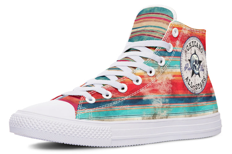 Grunge Sunset Serape High Tops ( Black or White Sole )