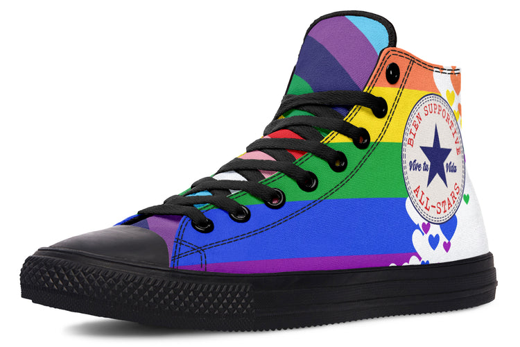 Bien Supportive High Tops ( Black or White Sole )