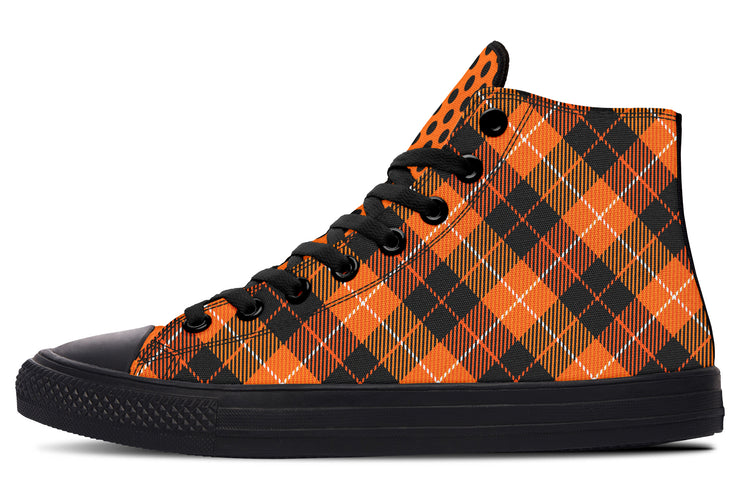 Halloween Argyle High Tops ( Black or White Sole )