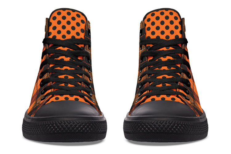 Halloween Argyle High Tops ( Black or White Sole )