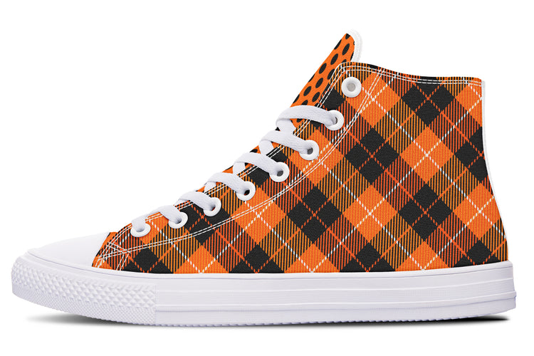 Halloween Argyle High Tops ( Black or White Sole )