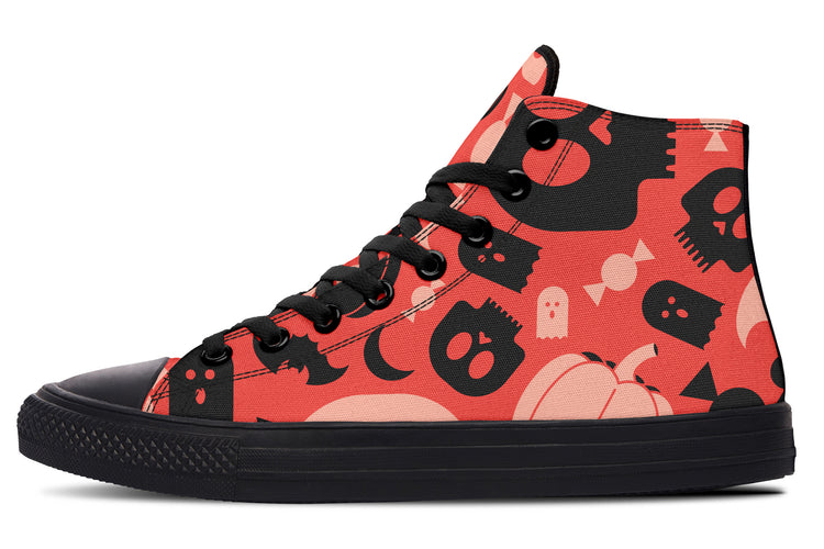 Halloween High Tops ( Black or White Sole )