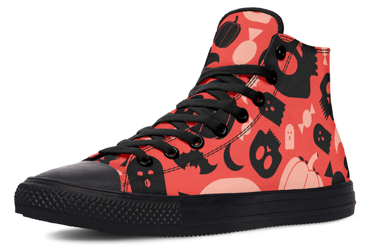 Halloween High Tops ( Black or White Sole )