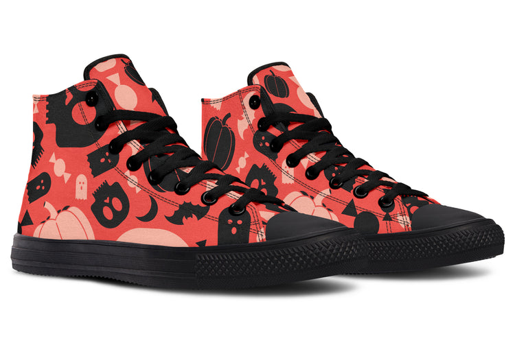 Halloween High Tops ( Black or White Sole )