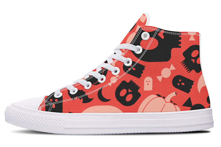 Halloween High Tops ( Black or White Sole )