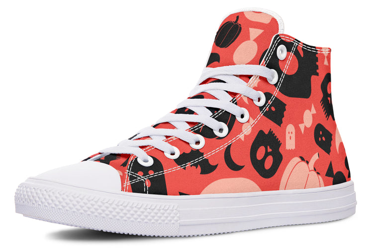 Halloween High Tops ( Black or White Sole )