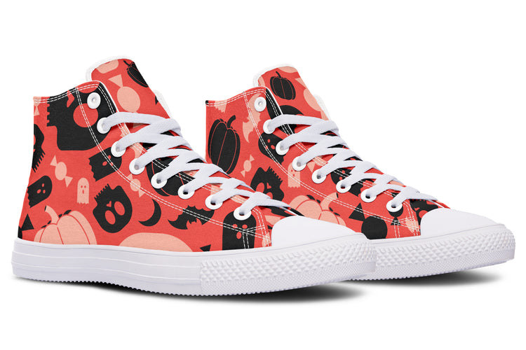 Halloween High Tops ( Black or White Sole )