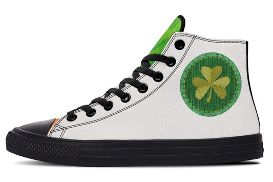 Irish Printed Patch High Tops ( Black or White Sole ) 2 For 1