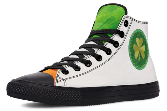 Irish Printed Patch High Tops ( Black or White Sole )