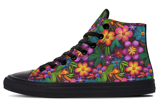 Las Flores High Tops ( Black or White Sole )