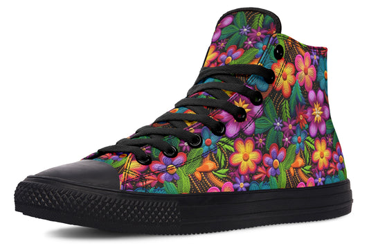 Las Flores High Tops ( Black or White Sole )