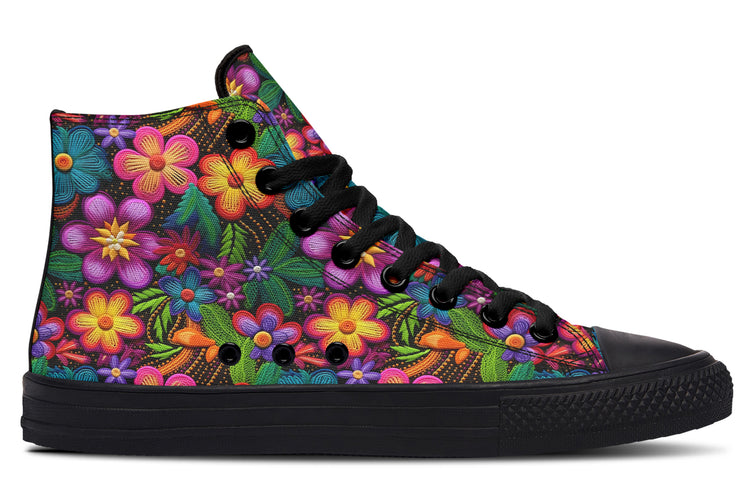 Las Flores High Tops ( Black or White Sole )