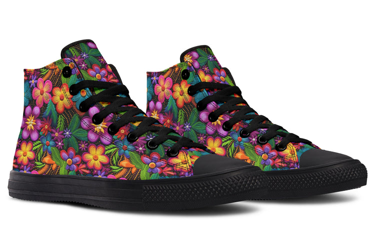 Las Flores High Tops ( Black or White Sole )