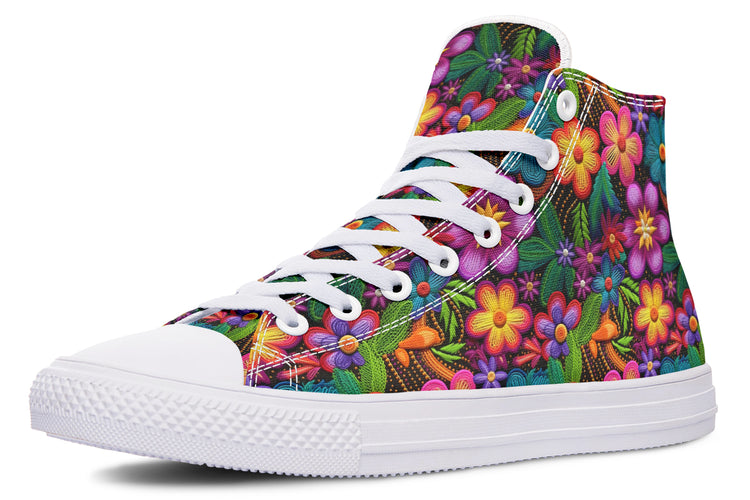 Las Flores High Tops ( Black or White Sole )