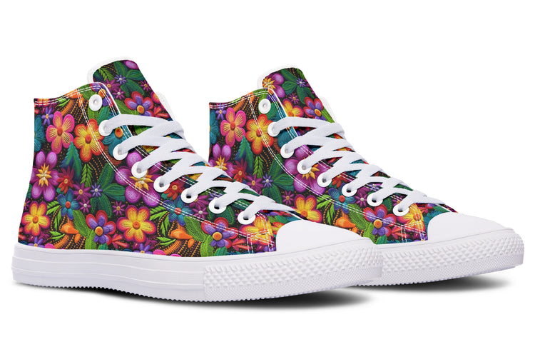 Las Flores High Tops ( Black or White Sole )