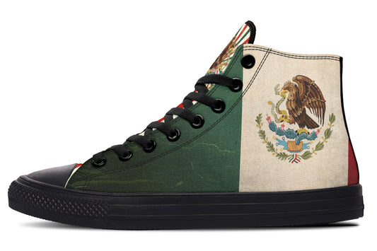 Mex Flag High Tops ( Black or White Sole )