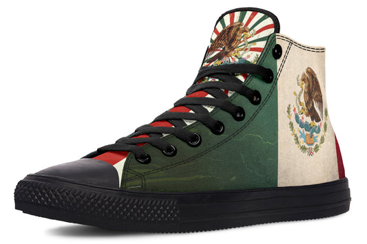 Mex Flag High Tops ( Black or White Sole )
