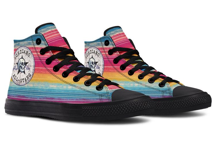 Mexico City Sunset High Tops ( Black or White Sole )