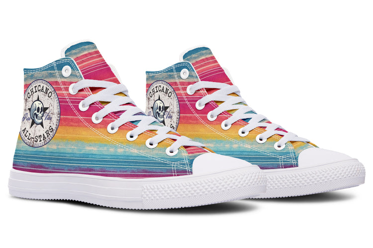 Mexico City Sunset High Tops ( Black or White Sole )