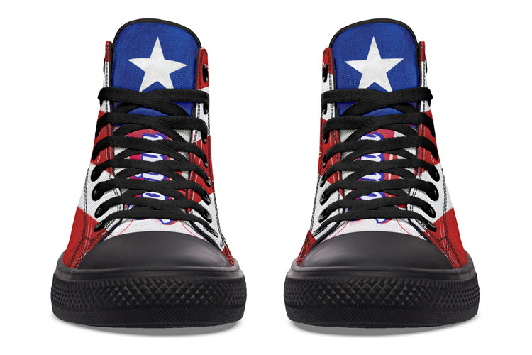 Puerto Rico High Tops ( Black or White Sole )