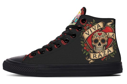 Viva La Raza Old School Tatuaje ( Black or White Sole )
