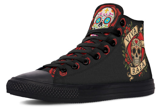 Viva La Raza Old School Tatuaje ( Black or White Sole )