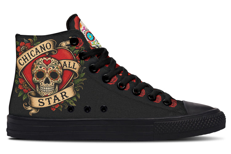 Viva La Raza Old School Tatuaje ( Black or White Sole )