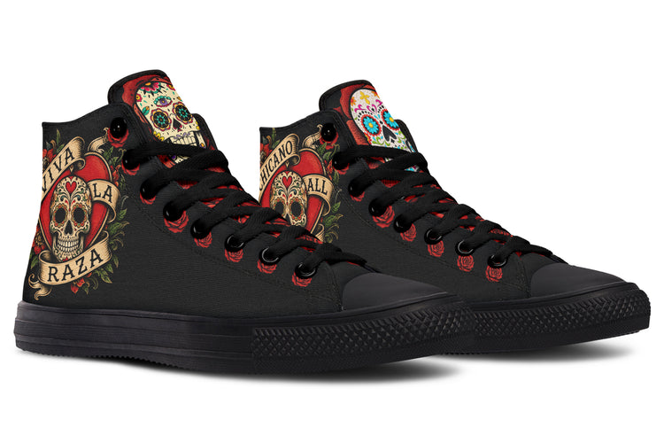 Viva La Raza Old School Tatuaje ( Black or White Sole )