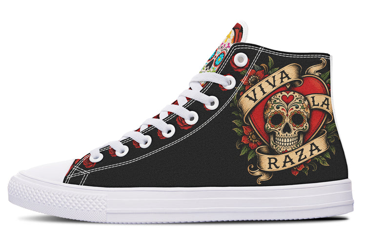 Viva La Raza Old School Tatuaje ( Black or White Sole )