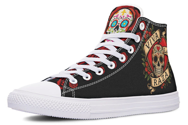 Viva La Raza Old School Tatuaje ( Black or White Sole )