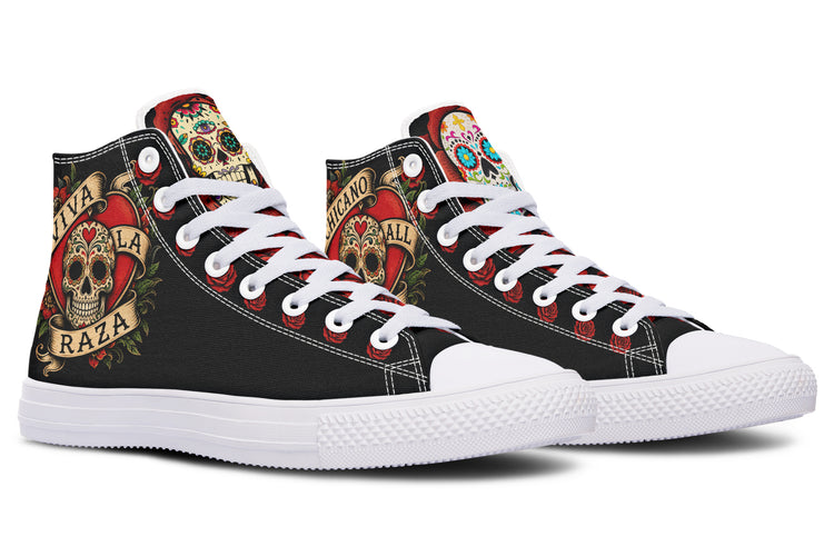 Viva La Raza Old School Tatuaje ( Black or White Sole )