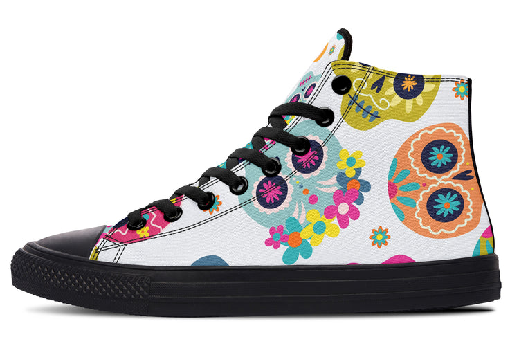 Sugar Skull High Tops ( Black or White Sole )