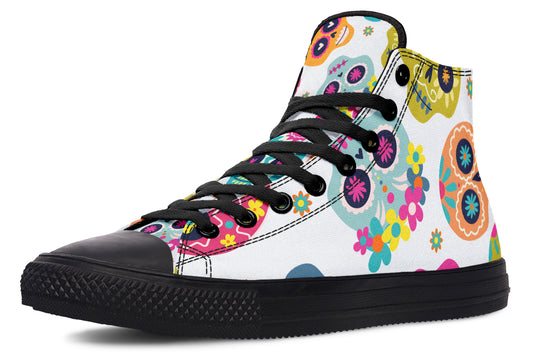 Sugar Skull High Tops ( Black or White Sole )