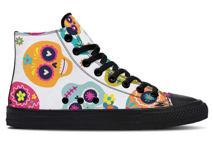 Sugar Skull High Tops ( Black or White Sole )