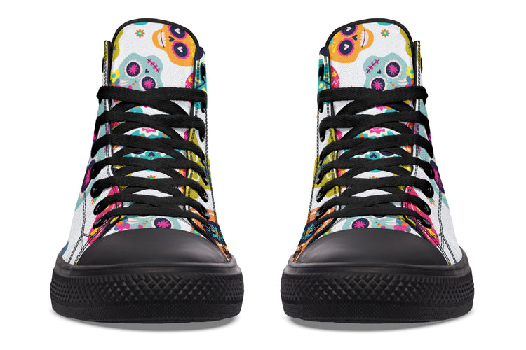 Sugar Skull High Tops ( Black or White Sole )