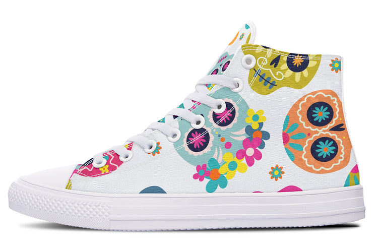 Sugar Skull High Tops ( Black or White Sole )