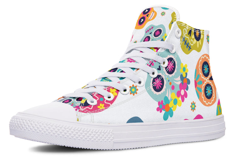 Sugar Skull High Tops ( Black or White Sole )