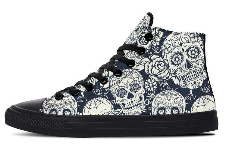 Sugar Skulls High Tops ( Black or White Sole )