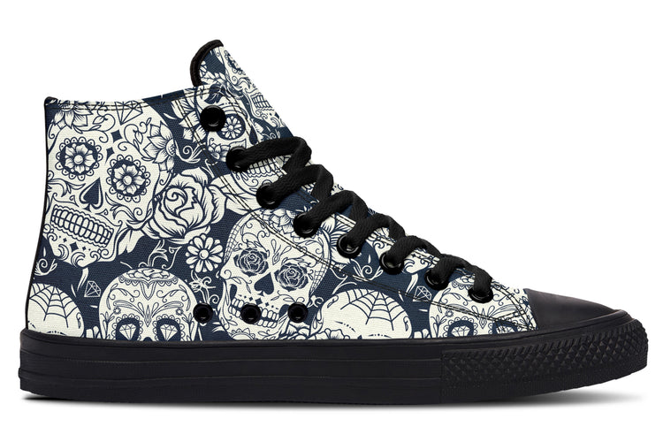 Sugar Skulls High Tops ( Black or White Sole )