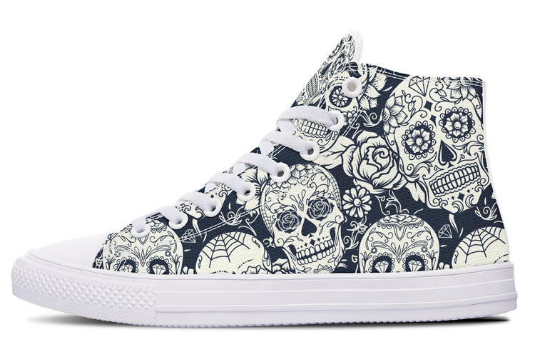 Sugar Skulls High Tops ( Black or White Sole )