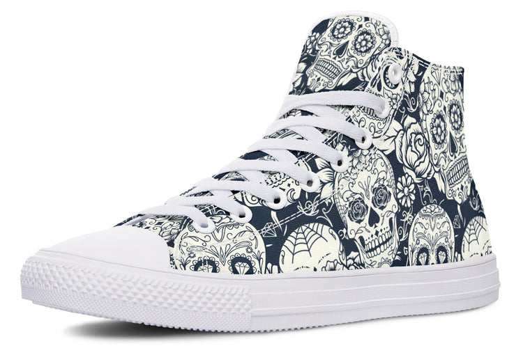 Sugar Skulls High Tops ( Black or White Sole )