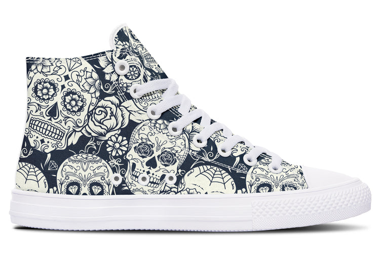 Sugar Skulls High Tops ( Black or White Sole )