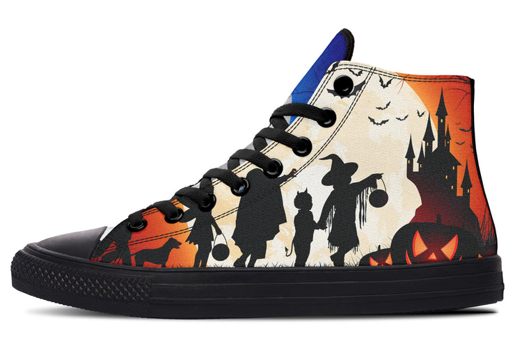 Trick Or Treat High Tops ( Black or White Sole )