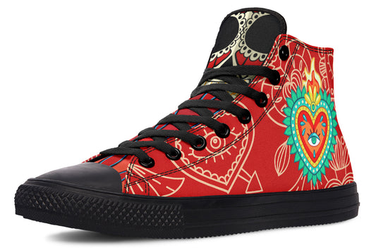 MEN'S Raza Corazon Vday High Tops ( Black or White Sole )