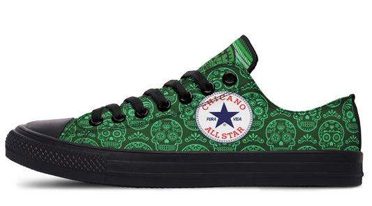 Chicano St Patrick Low Tops ( Black or White Sole )