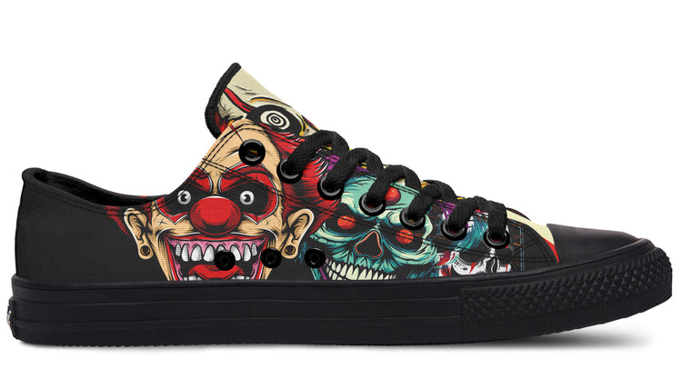 Scary Clown Low Tops ( Black or White Sole )