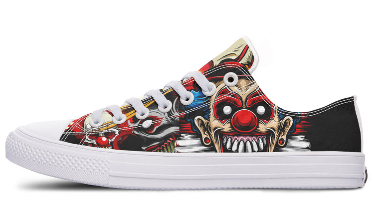 Scary Clown Low Tops ( Black or White Sole )