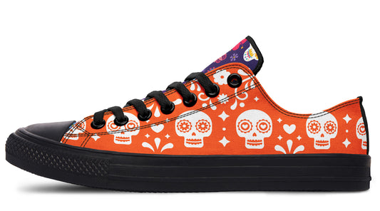 Dia de los Muertos Low Tops ( Black or White Sole )