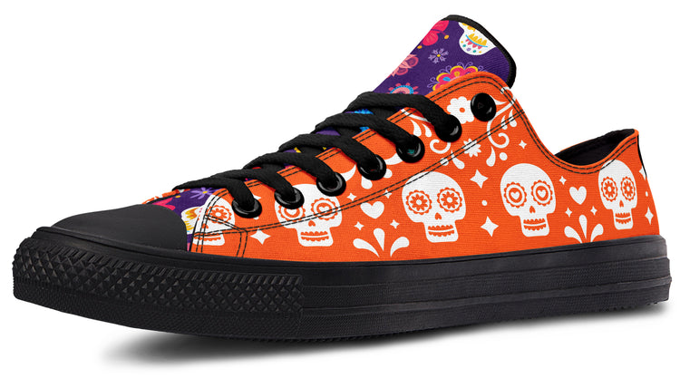 Dia de los Muertos Low Tops ( Black or White Sole )