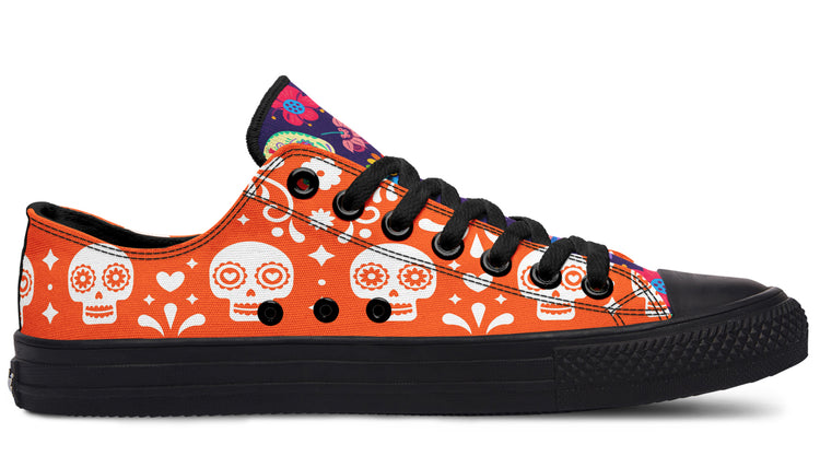 Dia de los Muertos Low Tops ( Black or White Sole )